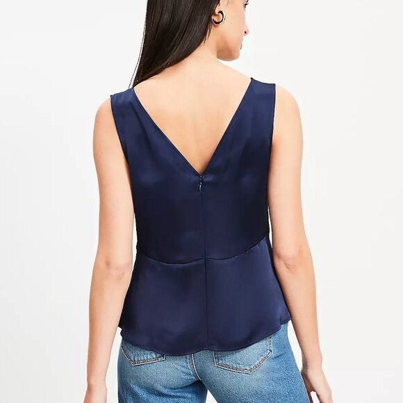 NWT LOFT Double V Peplum Tank Top - Picture 4 of 4